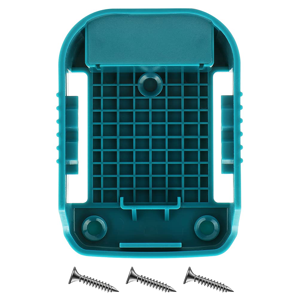 ZLWAWAOL 8 Pack Battery Holder Wall Mount Battery Storage Rack Compatible with Makita/Bosch 18V Lithium Ion Tool Battery BL1860 BL1850 BAT609,（8-Pack Case Blue）