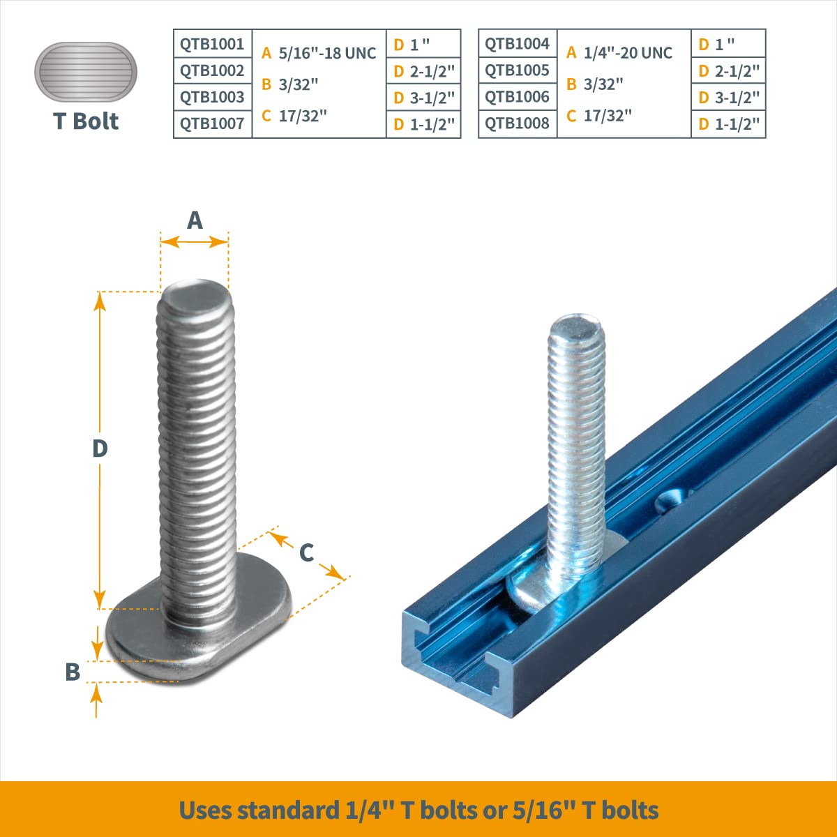 POWERTEC 71118 24 Inch Double-Cut Profile Universal T-Track with Predrilled Mounting Holes, 2 Pack, T Track for Woodworking Jigs and Fixtures, Drill Press Table, Router Table, Workbench