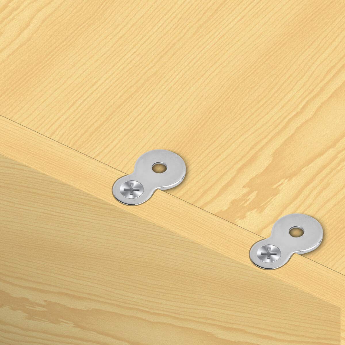 30 Pack Figure 8 Steel Desk Top Fastener Clip with Screws - Heavy Duty ...