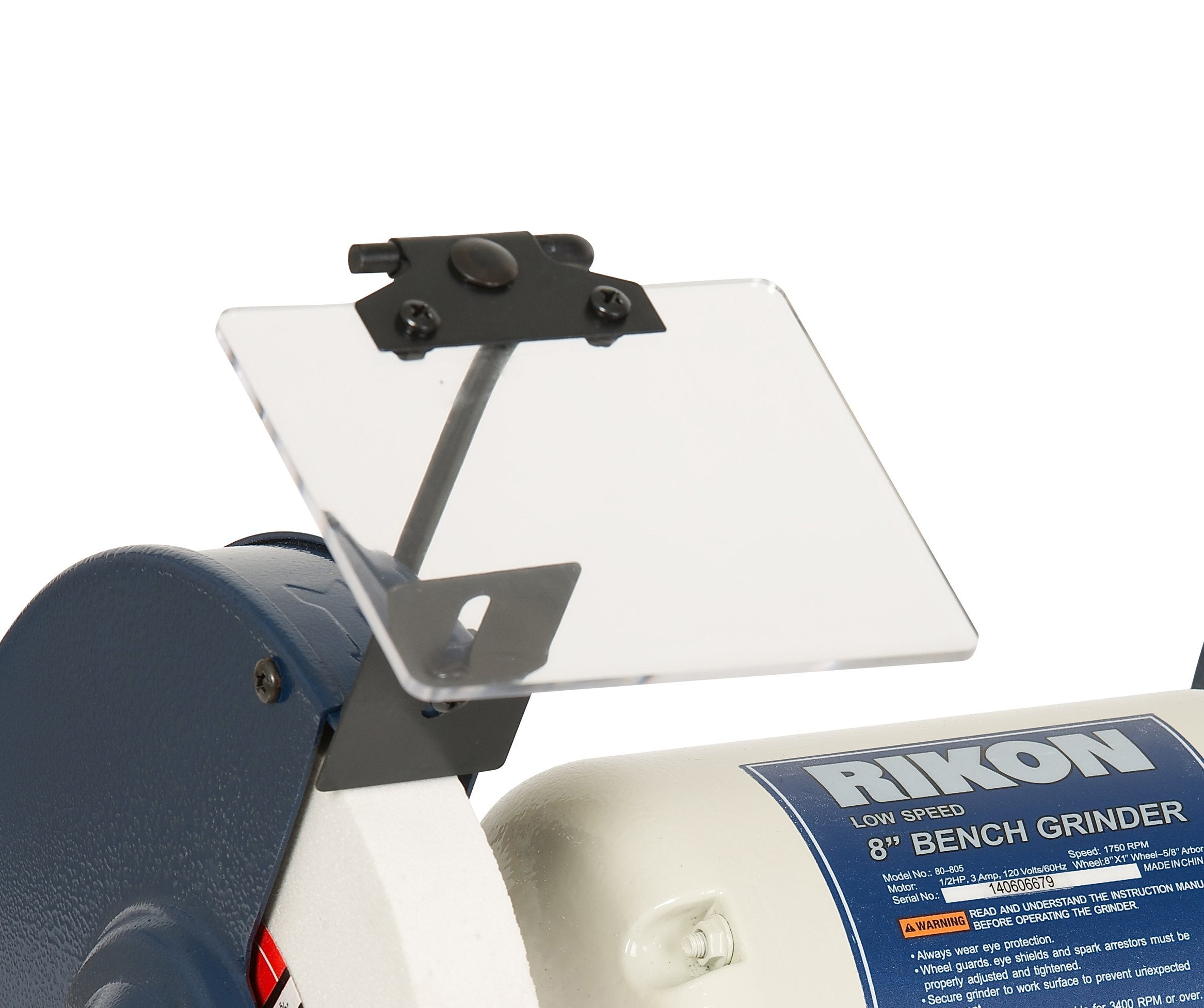 RIKON Professional Power Tools, 80-805, 8â€ Slow Speed Bench Grinder, Powerful Shop Table Tool, Perfect for Sharpening, With Anti-Vibration Rubber Feet