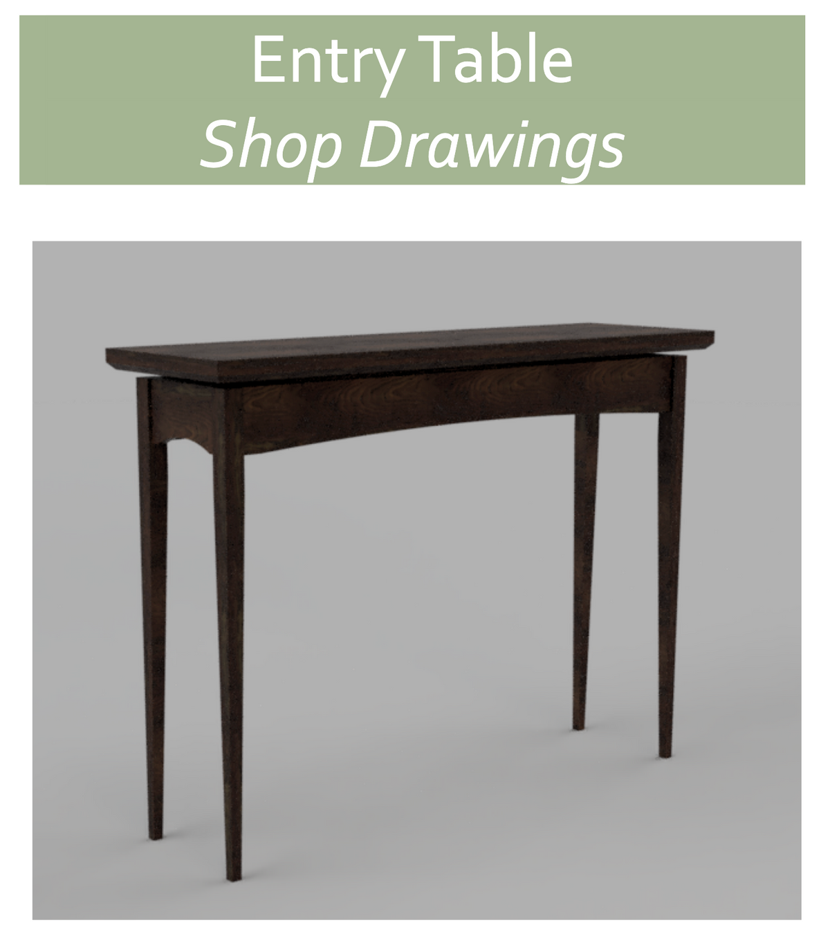 Entry Table Plan – Kevs Woodworks