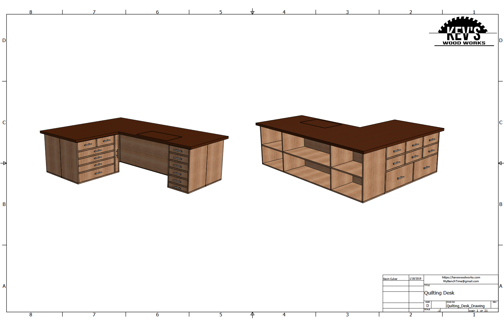 Quilting Desk Plan